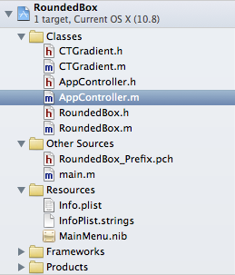RoundedBox Xcode Projects View